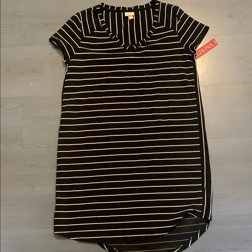 Merona Black and White Striped Dress